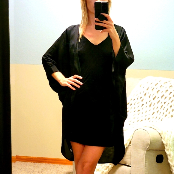 PinkBlush Black Kimono- O/S - Picture 2 of 11